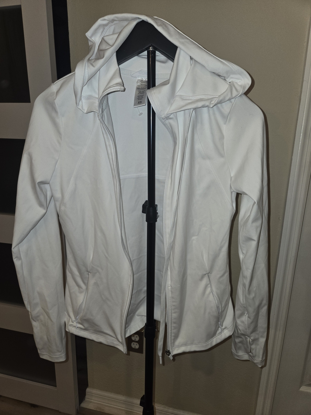Jockey White Women's Hooded Bomber Jacket